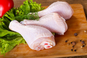 Raw chicken legs