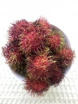 Bowl of Rambutan fruit