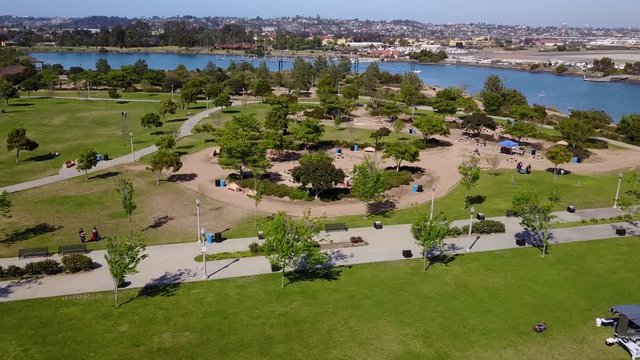 San Diego - Liberty Station - Drone Video. Aerial video of Liberty Station located on a former naval training center, this shopping hub also offers art galleries & museums.