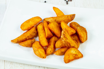 Fried potato slices