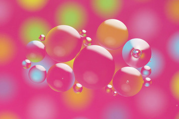 カラフルな泡