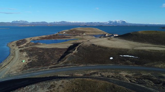 Volcan en Islande vue par drone