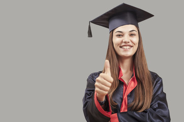 young woman graduated