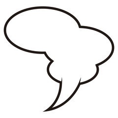 Isolated empty comic speech bubble