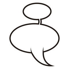 Isolated empty comic speech bubble