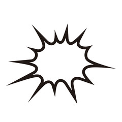 Isolated empty comic speech bubble