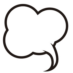 Isolated empty comic speech bubble