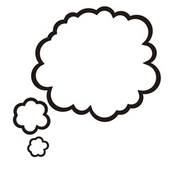 Isolated empty comic speech bubble