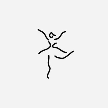 ballet dancer icon vector