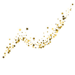 Vector gold glitter wave abstract background, golden sparkles on white background, vip design template
