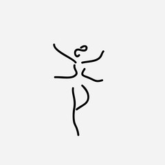 Fototapeta na wymiar ballet dancer icon vector