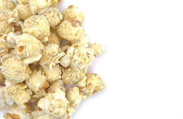Jalepeno Flavored Cheese Popcorn on a White Background