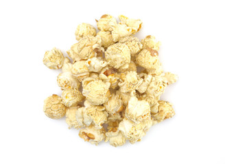 Jalepeno Flavored Cheese Popcorn on a White Background