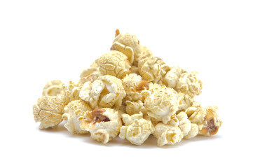 Jalepeno Flavored Cheese Popcorn on a White Background