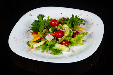 Vegetables salad with herbs