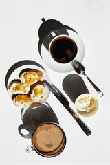 breakfast with bread and jam