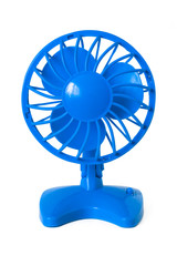 Blue electric fan