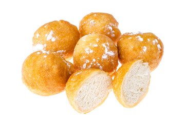 Sweet balls with powdered sugar