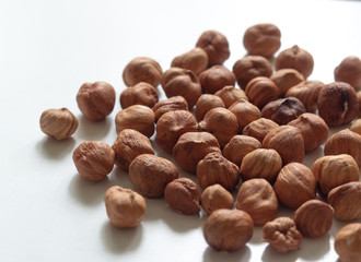 Handful of hazelnuts