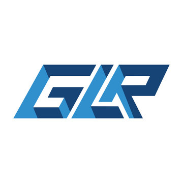 G L R Initial Letter three dimension Logo vector element