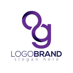o g initial letter infinity logo element. initial letter logo template