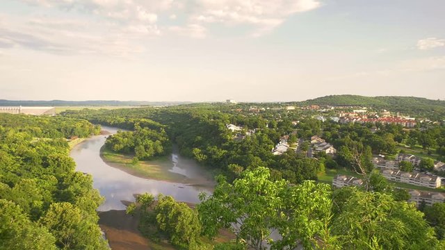 Panning shot of Branson, Missouri