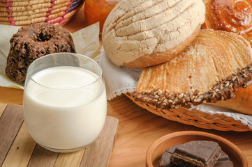 Sweet bread assorted traditional Mexican bakery