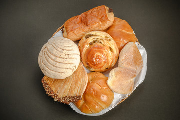 Sweet bread assorted traditional Mexican bakery