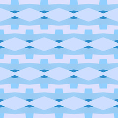 Fototapeta premium Blue seamless pattern for printing on fabric. Simple geometric background. Minimal design, traditional tile style.