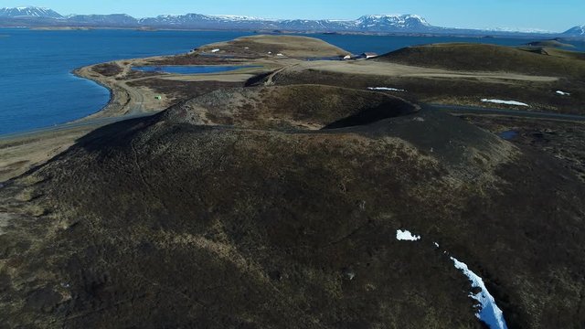 Volcan en Islande vue par drone