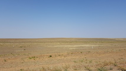 Fototapeta na wymiar Desert landscape of Kalmykia