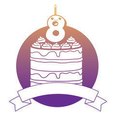 Birthday cake icon