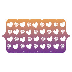 Diamonds and hearts pattern