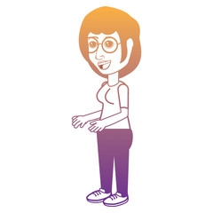 cartoon woman icon
