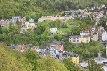 Fototapeta na wymiar Beautiful view of Karlovy Vary, Czech Republic