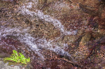 Valley, water and stones scenery  