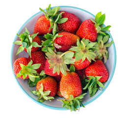 Fresh ripe strawberry in bowl