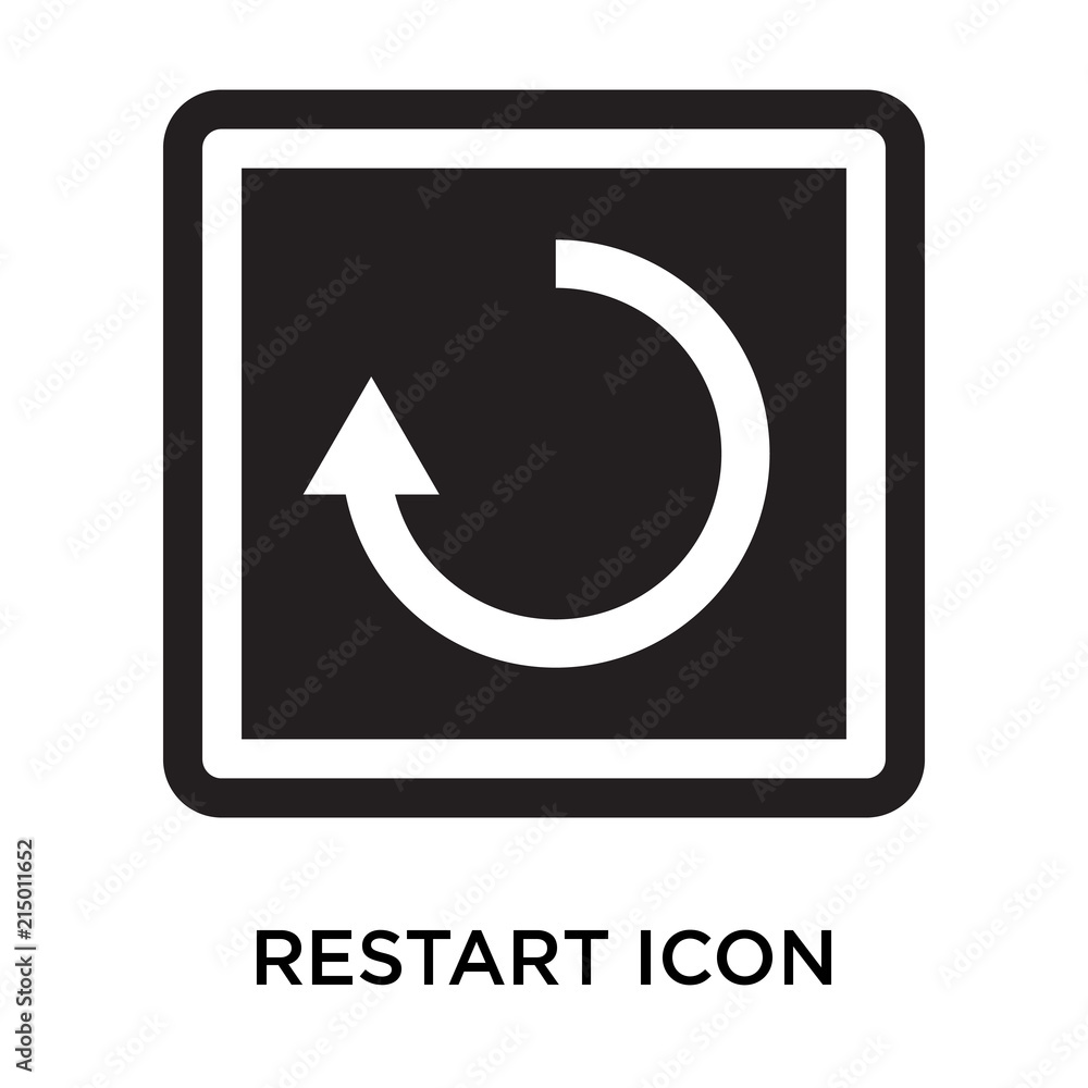 Poster restart icons isolated on white background. modern and editable restart icon. simple icon vector ill