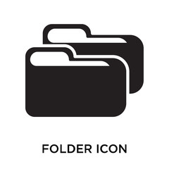 folder icons isolated on white background. Modern and editable folder icon. Simple icon vector illustration.