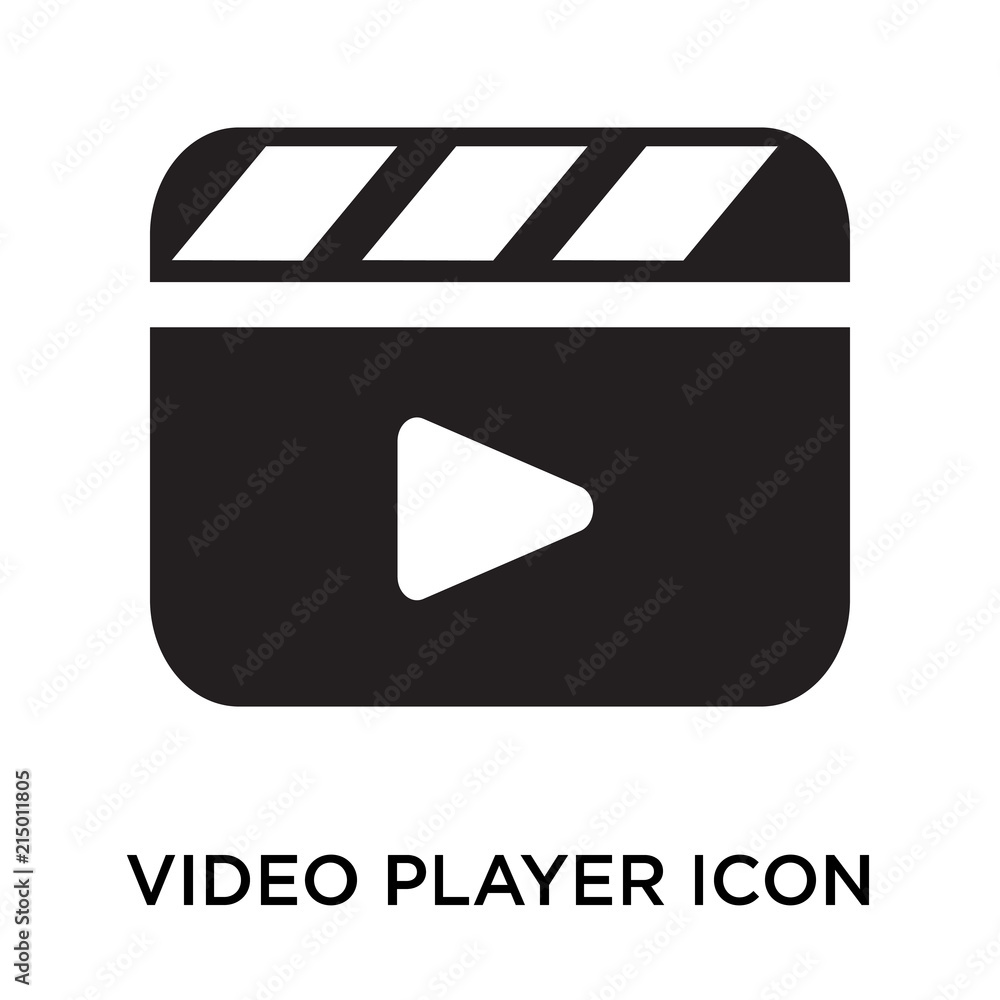 Poster video player icons isolated on white background. modern and editable video player icon. simple icon 