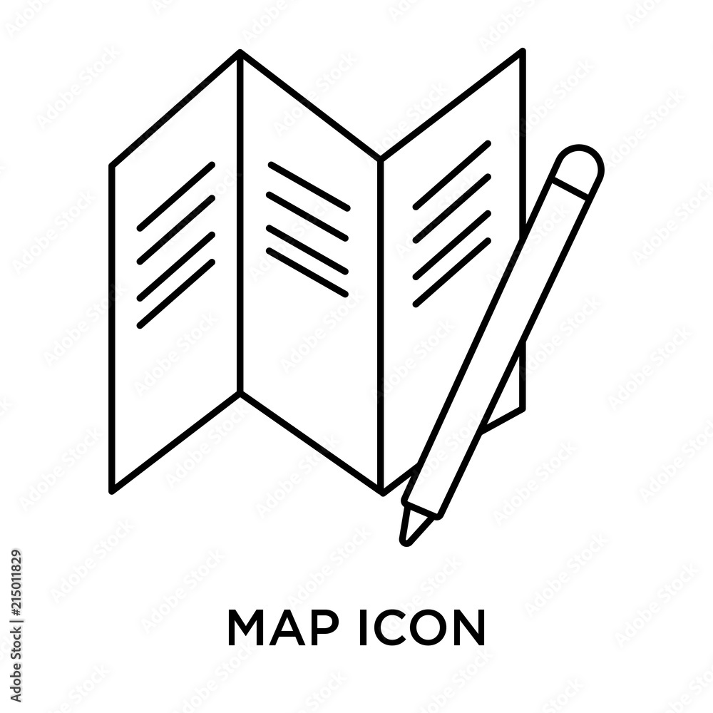 Poster map icon isolated on white background. modern and editable map icon. simple icons vector illustratio