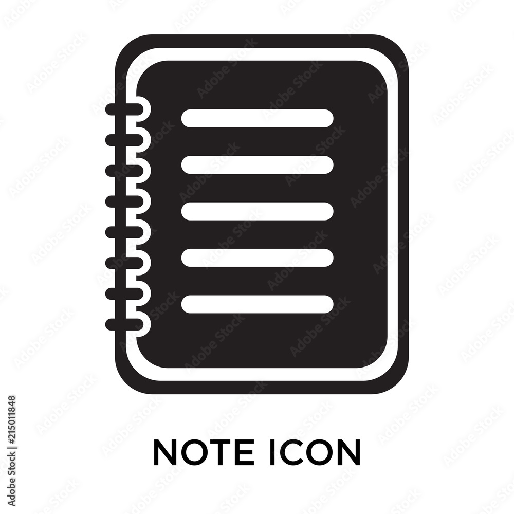 Poster note icons isolated on white background. modern and editable note icon. simple icon vector illustrat
