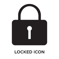 locked icons isolated on white background. Modern and editable locked icon. Simple icon vector illustration.