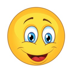 smiling emoticon. vector illustration