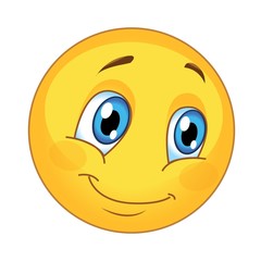 smiling emoticon. vector illustration
