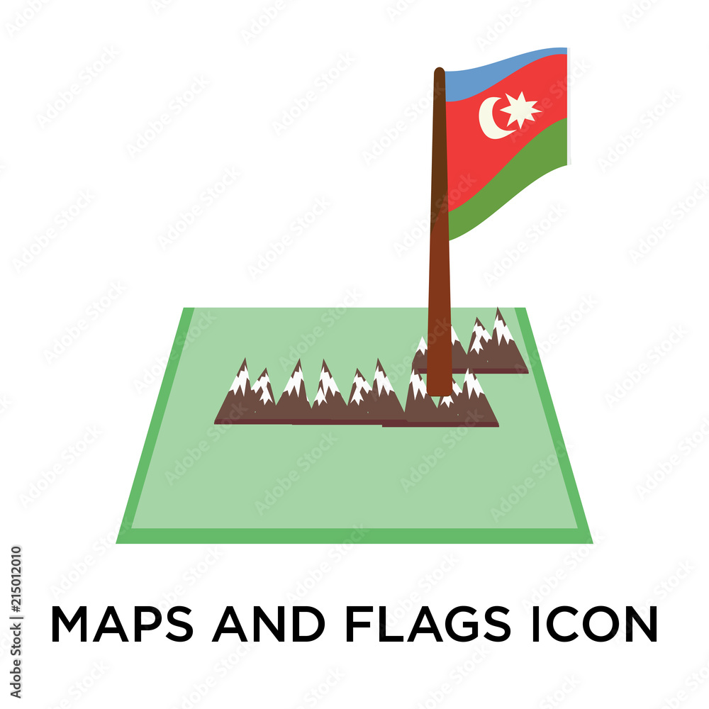 Poster maps and flags icon isolated on white background. modern and editable maps and flags icon. simple ic