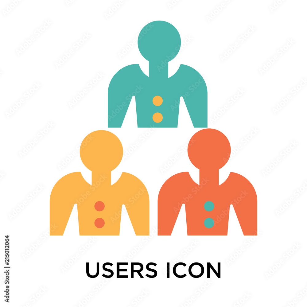 Poster users icon isolated on white background. modern and editable users icon. simple icons vector illustr