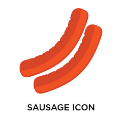 sausage icons isolated on white background. Modern and editable sausage icon. Simple icon vector illustration.