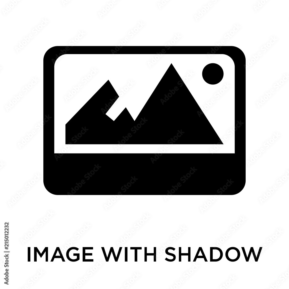 Poster image with shadow interface icon isolated on white background. Modern and editable image with shadow interface icon. Simple icons vector illustration.