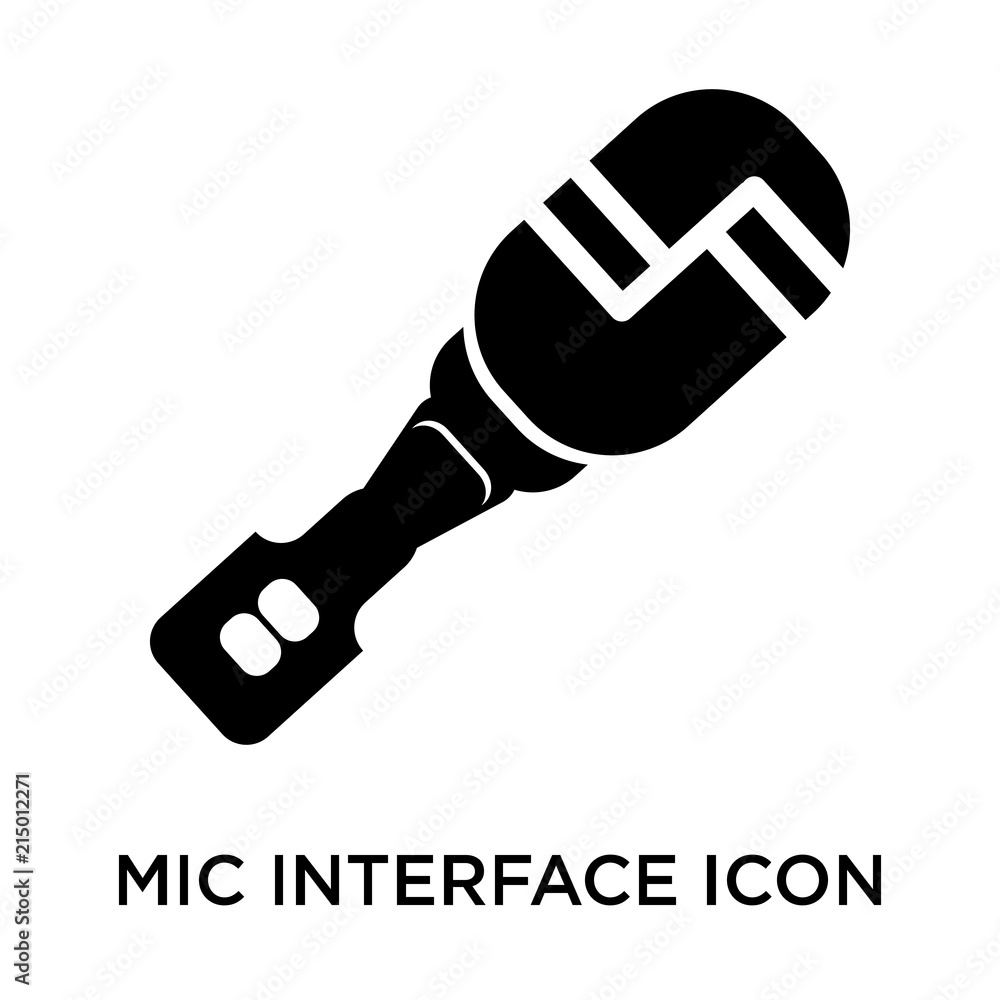Aufkleber mic interface icon isolated on white background. modern and editable mic interface icon. simple icon